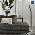 Lampadaire SERENADE CCT Switch, réglable, avec variateur tactile IP20, aluminium brossé gradable