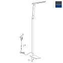 Lampadaire SERENADE CCT Switch, réglable, avec variateur tactile IP20, aluminium brossé gradable