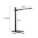 Mexlite desk lamp STEKK tiltable, with touch dimmer IP20, black matt dimmable