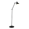 anne light & home floor lamp KASKET with switch, with jointed arm, with plug E27 IP20, black matt 