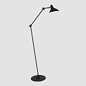 anne light & home floor lamp KASKET with switch, with jointed arm, with plug E27 IP20, black matt 