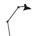anne light & home floor lamp KASKET with switch, with jointed arm, with plug E27 IP20, black matt 
