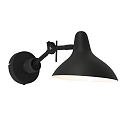 anne light & home Wandleuchte KASKET, E27, mit Gelenkarm + Schnurschalter, schwarz matt
