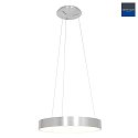 Steinhauer Luminaire à suspension RINGLEDE - Ø 48CM grand, rond, direct / indirect IP20, argent brossé gradable