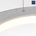 Steinhauer Luminaire à suspension RINGLEDE - Ø 48CM grand, rond, direct / indirect IP20, argent brossé gradable