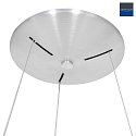 Steinhauer Luminaire à suspension RINGLEDE - Ø 48CM grand, rond, direct / indirect IP20, argent brossé gradable