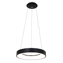 pendant luminaire RINGLEDE - Ø 48CM large, round, direct / indirect IP20, black matt dimmable