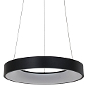 Steinhauer pendant luminaire RINGLEDE -  48CM large, round, direct / indirect IP20, black matt dimmable