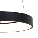 Steinhauer pendant luminaire RINGLEDE -  48CM large, round, direct / indirect IP20, black matt dimmable