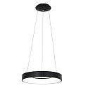 Steinhauer pendant luminaire RINGLEDE -  48CM large, round, direct / indirect IP20, black matt dimmable