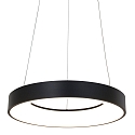 Steinhauer pendant luminaire RINGLEDE -  48CM large, round, direct / indirect IP20, black matt dimmable