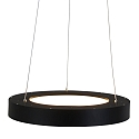 Steinhauer pendant luminaire RINGLEDE -  48CM large, round, direct / indirect IP20, black matt dimmable