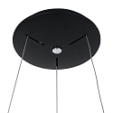 Steinhauer pendant luminaire RINGLEDE -  48CM large, round, direct / indirect IP20, black matt dimmable
