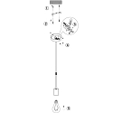 Mexlite Luci a sospesione MINIMALICS 1-Lampadina, senza paralume E27 IP20, Nero opaco dimmerabile Mexlite Luci a sospesione MINIMALICS 1-Lampadina, senza paralume E27 IP20, Nero opaco dimmerabile