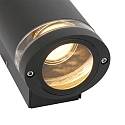 Steinhauer LED Auenwandleuchte PANAY, IP44, Up/Down, mit Dmmerungs-Sensor, inkl. 2x GU10 LED 4W 2700K 345lm, schwarz matt