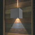 Steinhauer Lampada da parete LOGAN su / gi, Forma di cubo, regolabile, con sensore di luminosit, commutabile IP54, Nero opaco 