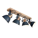Plafoniera GEARWOOD 4-Lampadine, regolabile E27 IP20, Grigio, Opaco dimmerabile