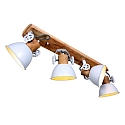 Plafoniera GEARWOOD 4-Lampadine, regolabile E27 IP20, Bianco dimmerabile