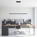 Mexlite Luminaire à suspension DANSKE Bas, avec variateur tactile IP20, noir mat gradable Mexlite Luminaire à suspension DANSKE Bas, avec variateur tactile IP20, noir mat gradable