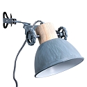 Mexlite Lampada da parete GEARWOOD con interruttore, regolabile E27 IP20, Grigio, Opaco 