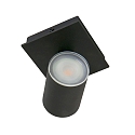 Aufbau-Strahler POINTS NOIRS, IP44, 1-flammig, inkl. GU10 LED 4.6W 2200-2700K 480lm, verstellbar, Dim-To-Warm, schwarz matt