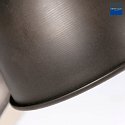Strahler-Rondell GEARWOOD, 3-flammig, 3x E27, verstellbar, Kautschuk-Holz / Metall