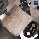 Strahler-Rondell GEARWOOD, 3-flammig, 3x E27, verstellbar, Kautschuk-Holz / Metall