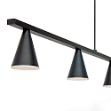 Steinhauser Pendant luminaire VORTEX LED, 5 flames, black