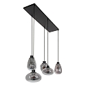 Steinhauer Luci a sospesione REFLEXION 5-Lampadine, angolare, lang, regolabile E27 IP20, Nero opaco dimmerabile