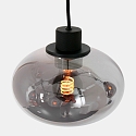 Steinhauer Steinhauer Pendant luminaire REFLEXION, 3 flames, smoky, fitting black