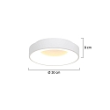 Steinhauer ceiling luminaire RINGLEDE -  30CM small, round, direct / indirect IP20, white matt dimmable
