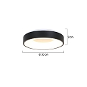 Steinhauer LED Deckenleuchte RINGLEDE,  30cm, 30W 2700K 2800lm, direkt / indirekt, dimmbar, schwarz matt