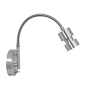 wall luminaire NATASJA with switch, with flex arm GU10 IP20, steel brushed dimmable