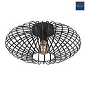 anne light & home ceiling luminaire DUNBAR 1 flame, round E27 IP20, black matt dimmable