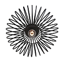 anne light & home Plafoniera DUNBAR 1-Lampadina, rotondo E27 IP20, Nero opaco dimmerabile