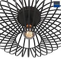 anne light & home ceiling luminaire DUNBAR 1 flame, round E27 IP20, black matt dimmable