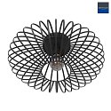anne light & home ceiling luminaire DUNBAR 1 flame, round E27 IP20, black matt dimmable