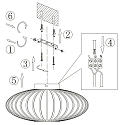 anne light & home Plafoniera DUNBAR 1-Lampadina, rotondo E27 IP20, Nero opaco dimmerabile
