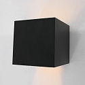 outdoor wall luminaire MURO up / down, cube shape, adjustable IP44, black matt dimmable