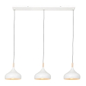 pendant luminaire BJORR 3 flames E27 IP20, white matt dimmable