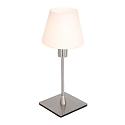 Steinhauer Lampada da tavolo ANCILLA 1-Lampadina, lang, con funzione di commutazione, conico E14 IP20, Acciaio spazzolato dimmerabile