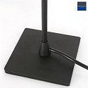 Tischleuchte ANCILLA, 33cm, mit kurzem Schirm, E14, mit Touch-Dimmer, schwarz matt / Rauchglas, teilverspiegelt