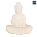 anne light & home table lamp JAZZ BUDDHA round, with switch, with plug E14 IP20, white matt 