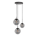 Steinhauer pendant luminaire BOLLIQUE 3 flames, round E27 IP20, black matt dimmable Steinhauer pendant luminaire BOLLIQUE 3 flames, round E27 IP20, black matt dimmable