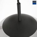 Steinhauer Pendelleuchte BOLLIQUE, 3-flammig, Rondell, 3x E27, schwarz matt / Rauchglas teilverspiegelt