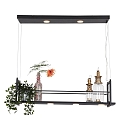 Steinhauer pendant luminaire TØR 6 flames, with shelf IP20, black matt dimmable Steinhauer pendant luminaire TØR 6 flames, with shelf IP20, black matt dimmable
