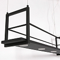 Steinhauer pendant luminaire TØR 6 flames, with shelf IP20, black matt dimmable Steinhauer pendant luminaire TØR 6 flames, with shelf IP20, black matt dimmable