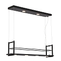 Steinhauer pendant luminaire TØR 6 flames, with shelf IP20, black matt dimmable Steinhauer pendant luminaire TØR 6 flames, with shelf IP20, black matt dimmable