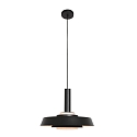 Luminaire  suspension FLINTER  1 flamme, direct / indirect, conique E27 IP20, noir mat gradable