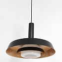 anne light & home Luci a sospesione FLINTER 1-Lampadina, diretto / indiretto, conico E27 IP20, Nero opaco dimmerabile